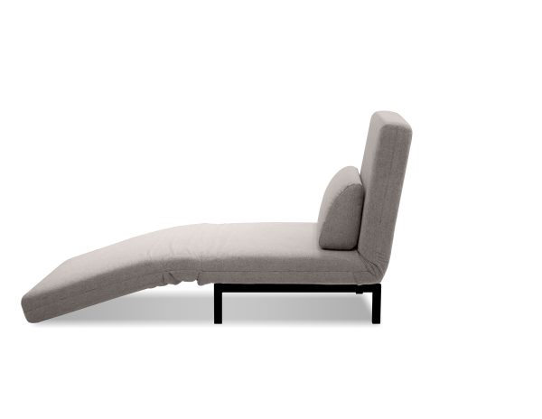 ISO Driftwood Swivel Chair Bed with Black Legs 4
