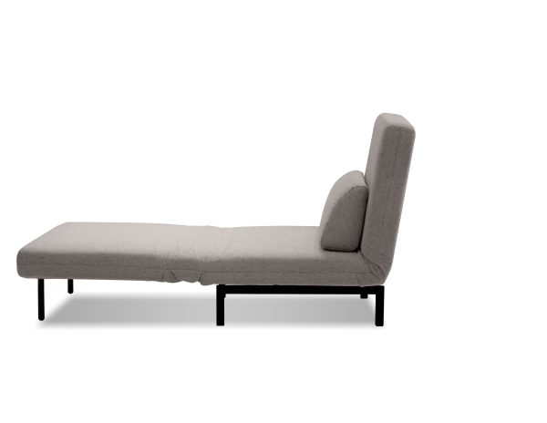 ISO Driftwood Swivel Chair Bed with Black Legs 5