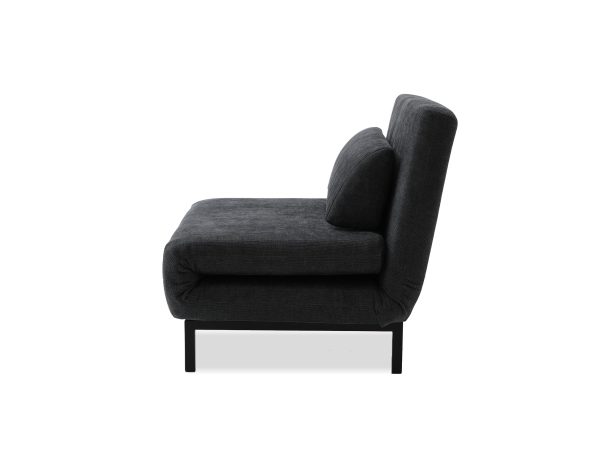 ISO Dusk Swivel Chair Bed Lounger Black Legs 1