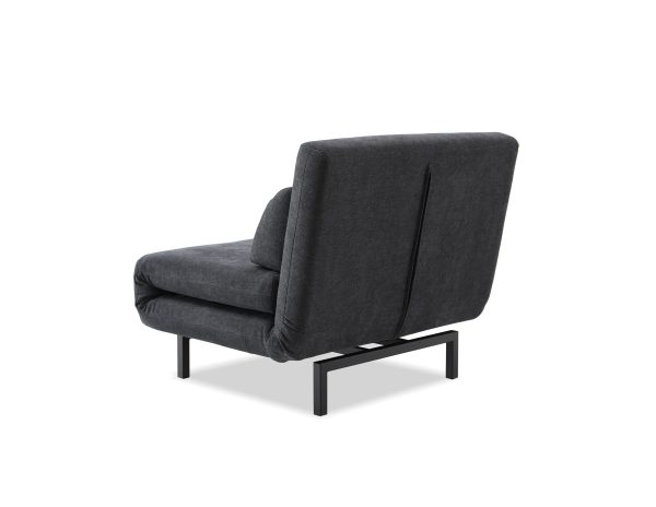 ISO Dusk Swivel Chair Bed Lounger Black Legs 2