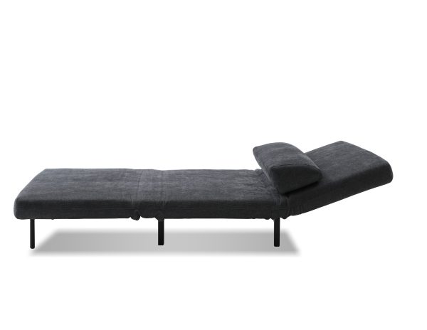 ISO Dusk Swivel Chair Bed Lounger Black Legs 5