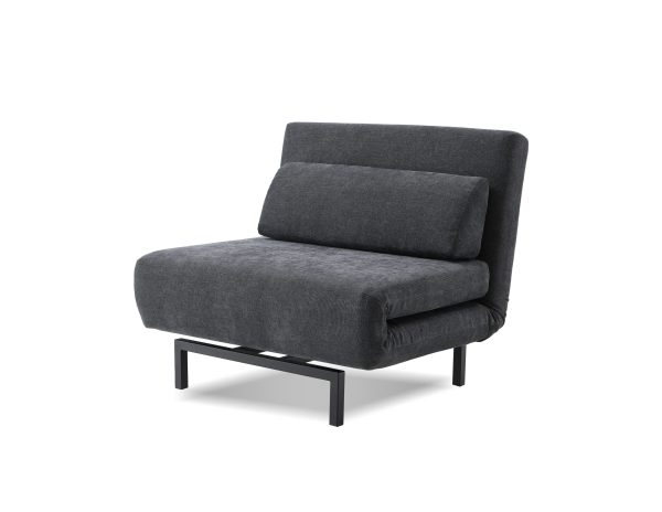 ISO Dusk Swivel Chair Bed Lounger Black Legs