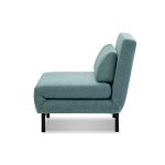 ISO Peacock Tweed Swivel Chair Bed Black Legs 8 ISO Peacock Tweed Swivel Chair Bed Black Legs