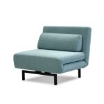 ISO Peacock Tweed Swivel Chair Bed Black Legs 7 ISO Peacock Tweed Swivel Chair Bed Black Legs