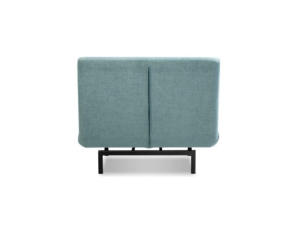 ISO Peacock Tweed Swivel Chair Bed Black Legs 3