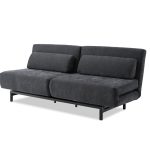 ISO Swivel Tweed Sofa Bed with Black Legs
