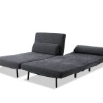 ISO Swivel Tweed Sofa Bed with Black Legs
