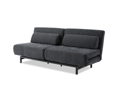 ISO Swivel Tweed Sofa Bed with Black Legs