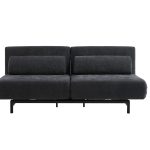 ISO Swivel Tweed Sofa Bed with Black Legs