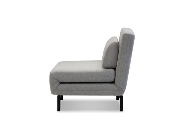 ISO Tweed Swivel Chair Bed Black Legs 1