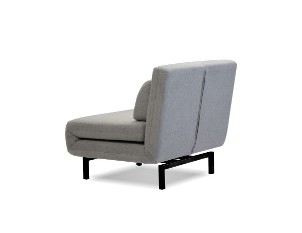 ISO Tweed Swivel Chair Bed Black Legs 2