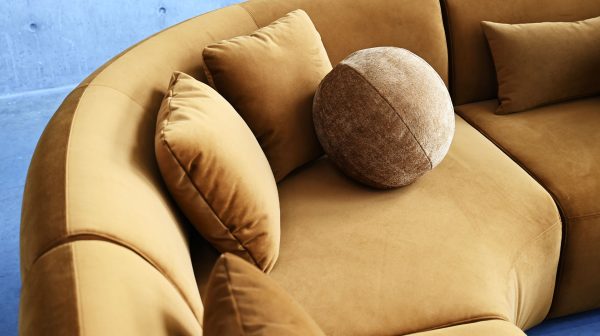 ITZA Calendula Fabric Left Facing Sectional Chaise 2