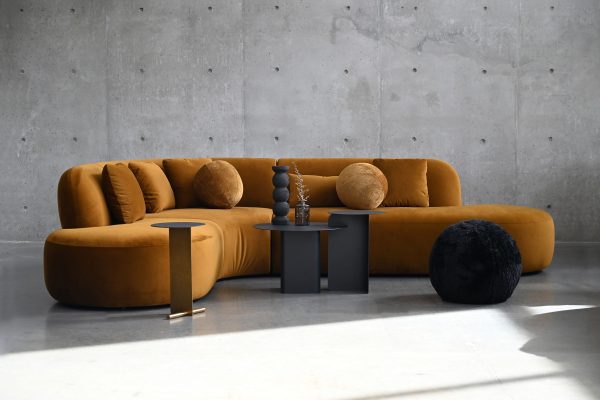 ITZA Calendula Fabric Left Facing Sectional Chaise 3