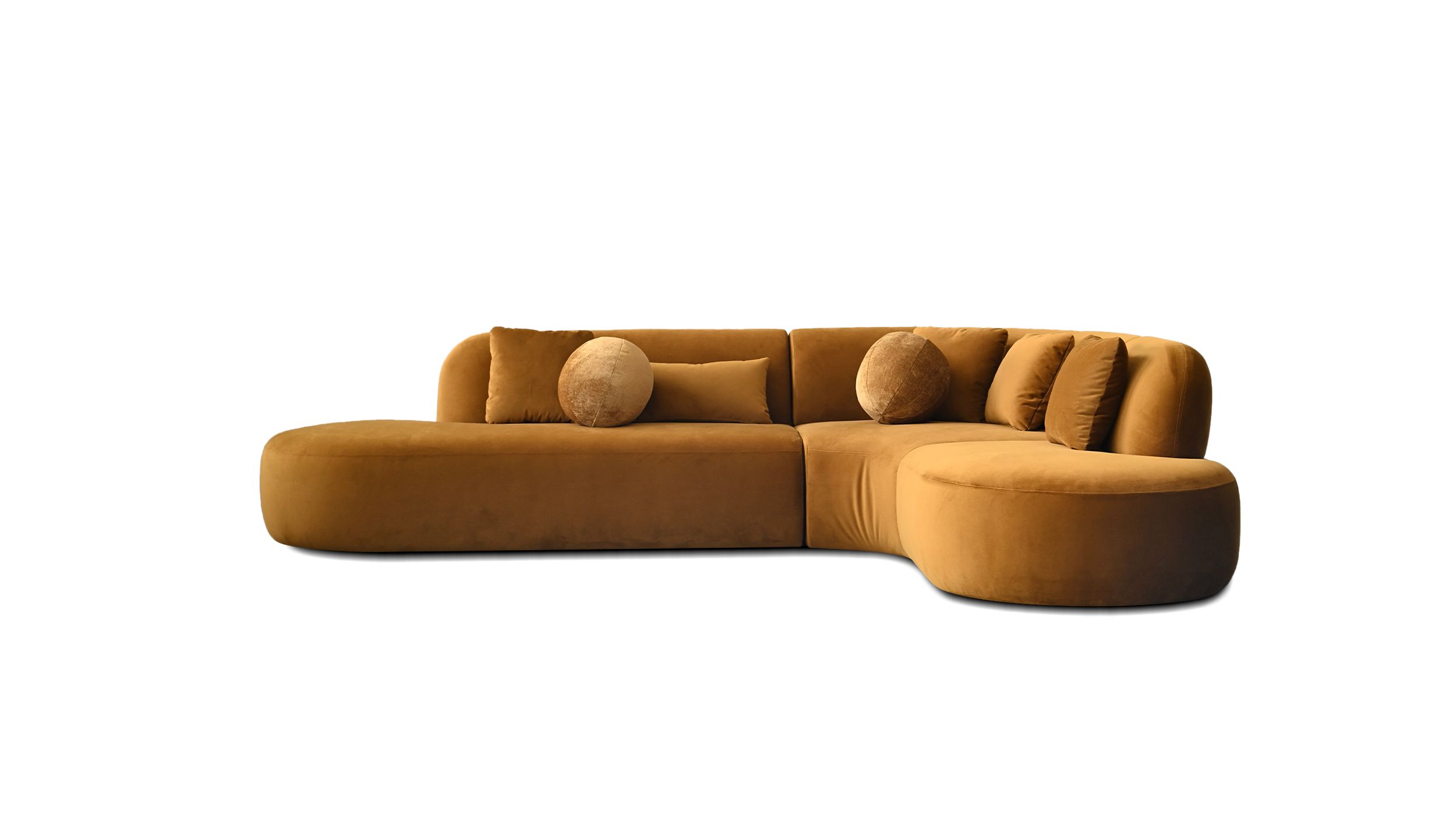 ITZA Calendula Fabric Right Facing Sectional Chaise 1 ITZA Calendula Fabric Right Facing Sectional Chaise
