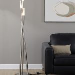 Icicle Contemporary Brushed Nickel Frosted Glass Floor Lamp 16 Icicle Contemporary Brushed Nickel Frosted Glass Floor Lamp