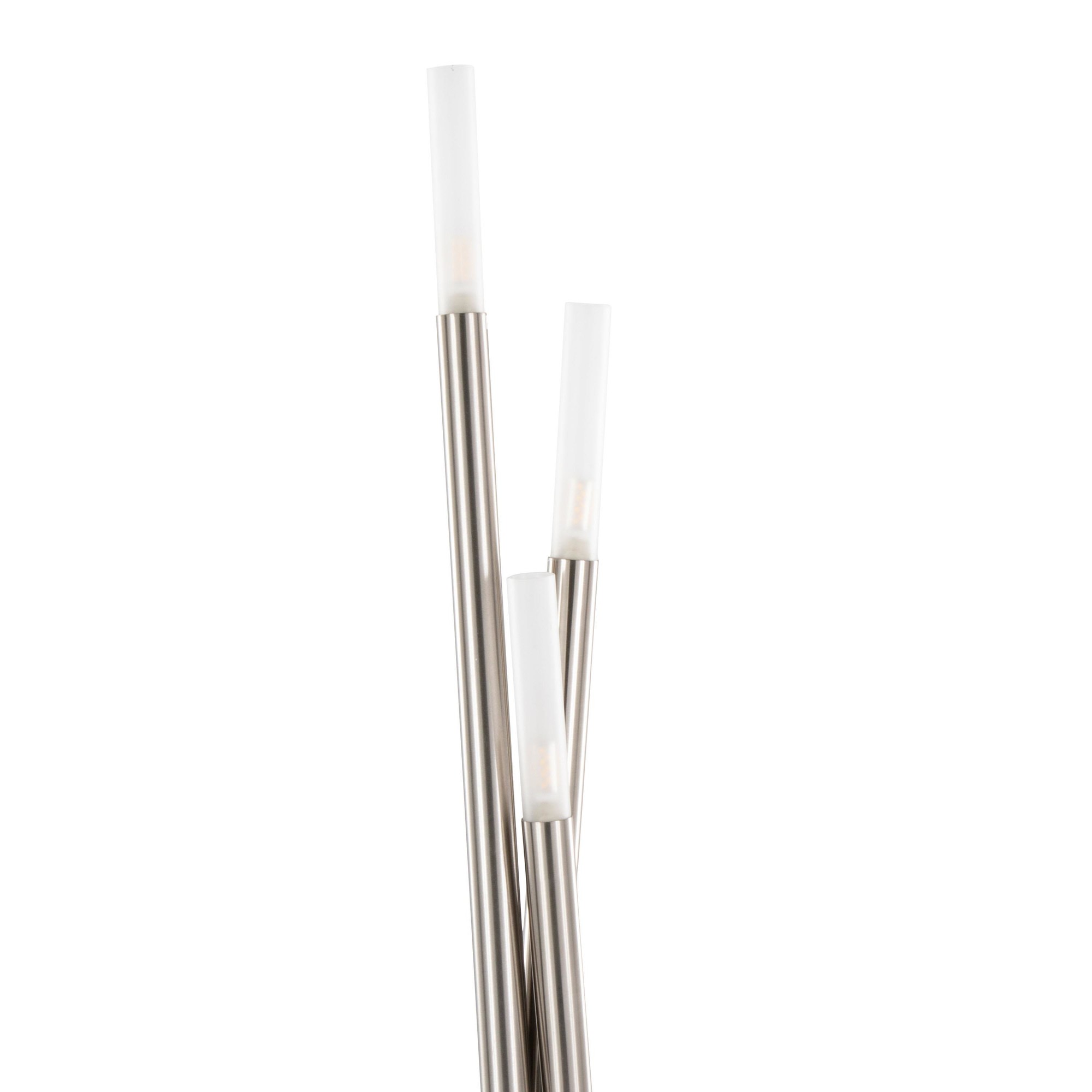 Icicle Contemporary Brushed Nickel Frosted Glass Floor Lamp 11 Icicle Contemporary Brushed Nickel Frosted Glass Floor Lamp - Image 11