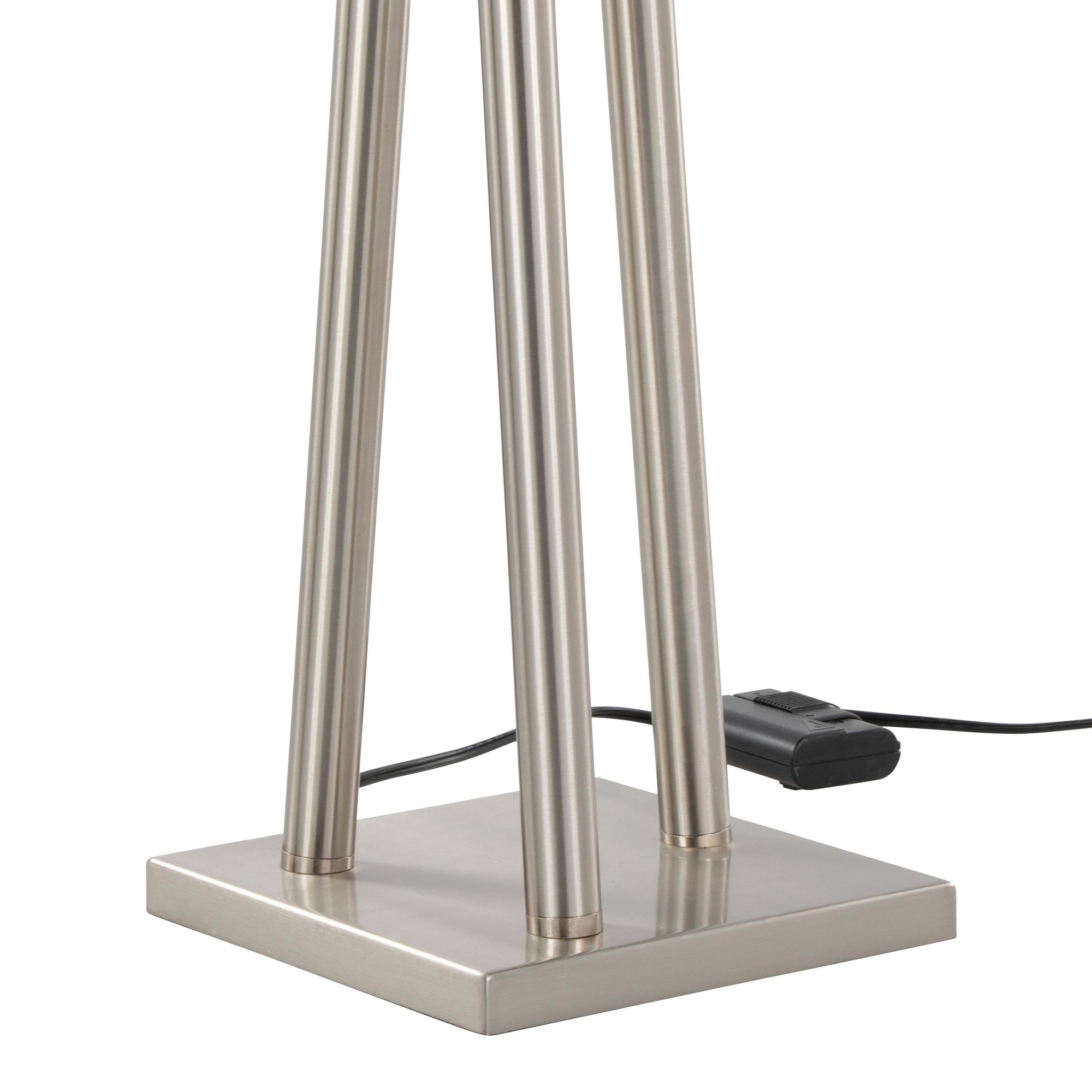 Icicle Contemporary Brushed Nickel Frosted Glass Floor Lamp 12 Icicle Contemporary Brushed Nickel Frosted Glass Floor Lamp - Image 12