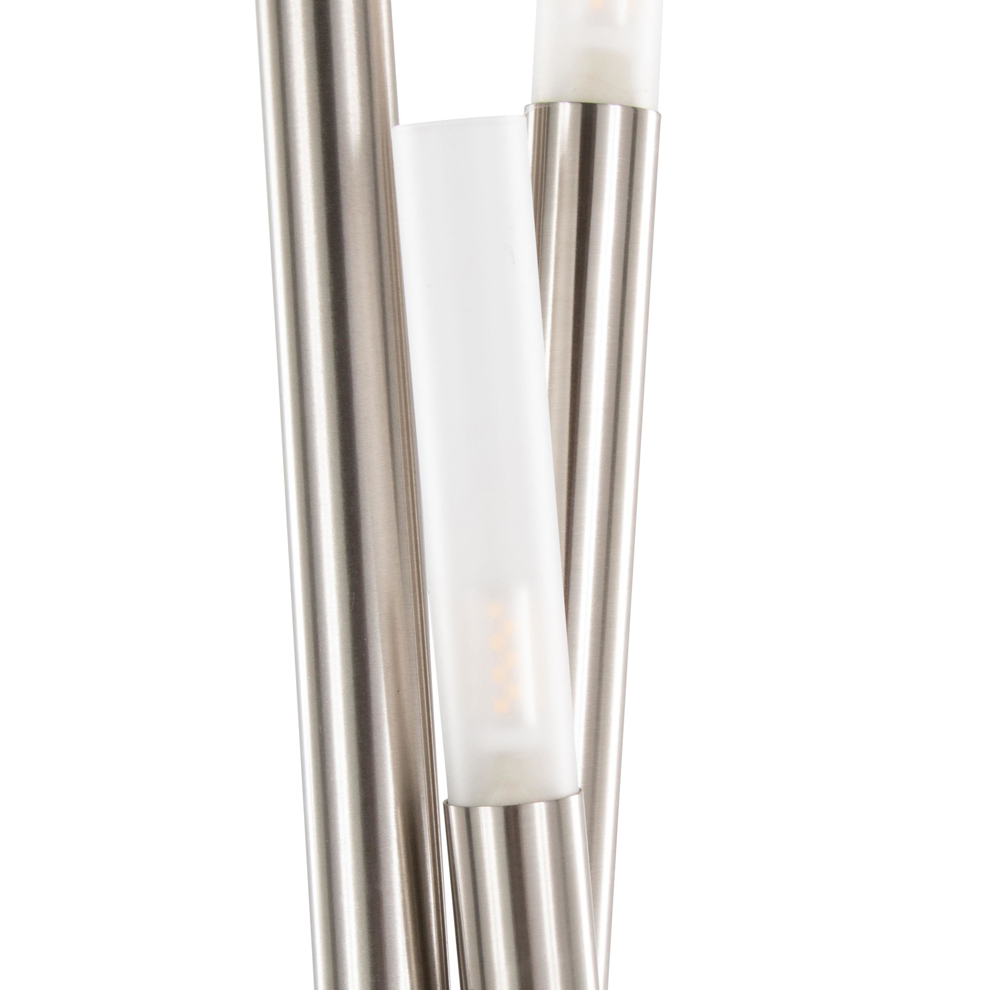 Icicle Contemporary Brushed Nickel Frosted Glass Floor Lamp 13 Icicle Contemporary Brushed Nickel Frosted Glass Floor Lamp - Image 13