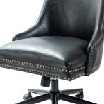 Idalia Black Faux Leather Nailhead Trim Swivel Office Chair 10 Idalia Black Faux Leather Nailhead Trim Swivel Office Chair