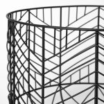 Idris Set of 2 Black Metal Geometric Mesh Bowls