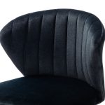 Ilia Black Velvet Ergonomic Adjustable Height Swivel Task Chair