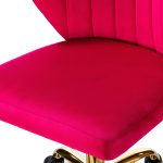 Ilia Fushia Velvet Ergonomic Adjustable Height Swivel Task Chair