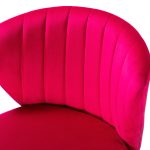 Ilia Fushia Velvet Ergonomic Adjustable Height Swivel Task Chair