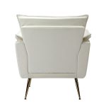 Ilia Ivory Velvet Tufted Accent Armchair 9 Ilia Ivory Velvet Tufted Accent Armchair