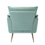 Ilia Sage Velvet Tufted Accent Armchair with Golden Legs 9 Ilia Sage Velvet Tufted Accent Armchair with Golden Legs