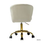 Ilia Tan Velvet Ergonomic Adjustable Height Swivel Task Chair 8 Ilia Tan Velvet Ergonomic Adjustable Height Swivel Task Chair