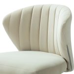 Ilia Tan Velvet Ergonomic Adjustable Height Swivel Task Chair 10 Ilia Tan Velvet Ergonomic Adjustable Height Swivel Task Chair