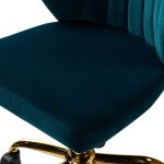 Ilia Teal Velvet Ergonomic Adjustable Height Swivel Task Chair 9 Ilia Teal Velvet Ergonomic Adjustable Height Swivel Task Chair