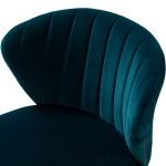 Ilia Teal Velvet Ergonomic Adjustable Height Swivel Task Chair 10 Ilia Teal Velvet Ergonomic Adjustable Height Swivel Task Chair