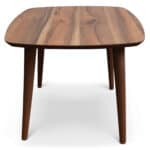Brown Mid-Century Modern Solid Wood End Table