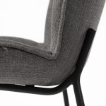 Inala Grey Seat Metal Frame Dining Chair