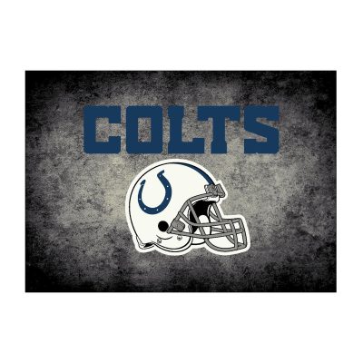 Indianapolis Colts 8x11 Distressed Area Rug Officially Licensed NFL