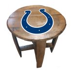 Indianapolis Colts Authentic Oak Whiskey Barrel Table NFL Licensed