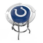 Indianapolis Colts Chrome Logo American Crafted Bar Stool