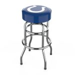 Indianapolis Colts Chrome Logo American Crafted Bar Stool