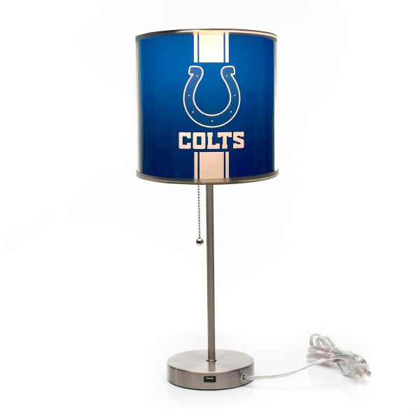 Indianapolis Colts Chrome USB Charging Lamp with Shade Insert 4
