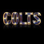 Indianapolis Colts Lighted Recycled Metal Wordmark Logo Sign
