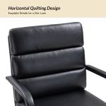 Indigo Black Faux Leather Swivel Ergonomic Adjustable Task Chair