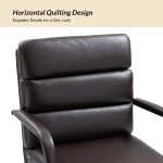Indigo Brown Faux Leather Swivel Ergonomic Task Chair 9 Indigo Brown Faux Leather Swivel Ergonomic Task Chair