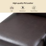 Indigo Brown Faux Leather Swivel Ergonomic Task Chair 10 Indigo Brown Faux Leather Swivel Ergonomic Task Chair