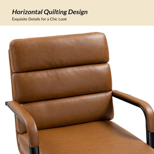 Indigo Camel Faux Leather Ergonomic Swivel Office Task Chair 3