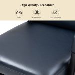Indigo Navy Faux Leather Ergonomic Swivel Task Chair 10 Indigo Navy Faux Leather Ergonomic Swivel Task Chair