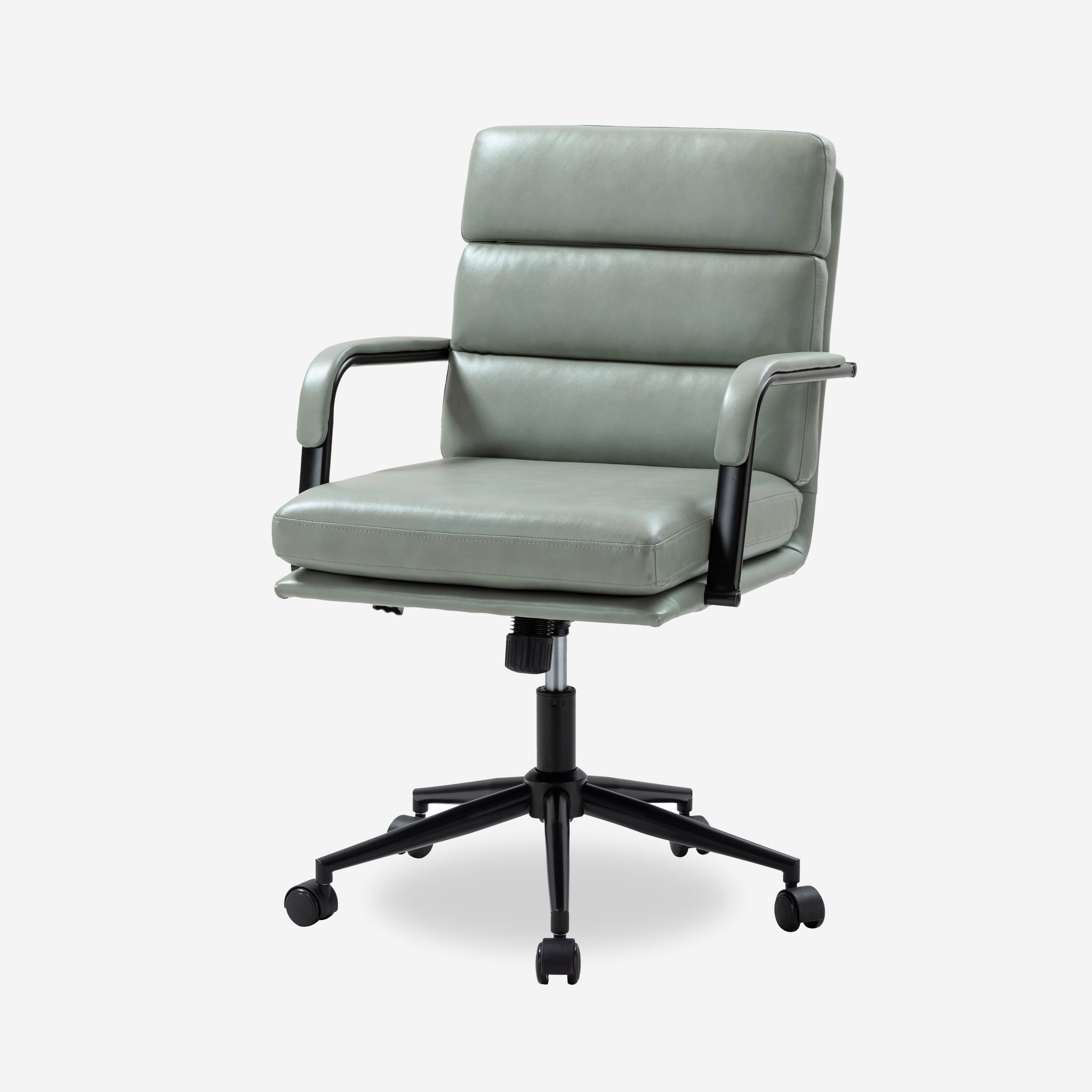 Indigo Sage Faux Leather Swivel Ergonomic Task Chair 2 Indigo Sage Faux Leather Swivel Ergonomic Task Chair - Image 2