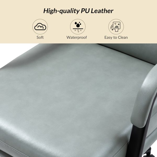 Indigo Sage Faux Leather Swivel Ergonomic Task Chair 4