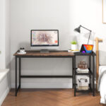 Industrial 59 Inch Computer Desk with Shelves and Side Hook 26 Industrial 59 Inch Computer Desk with Shelves and Side Hook