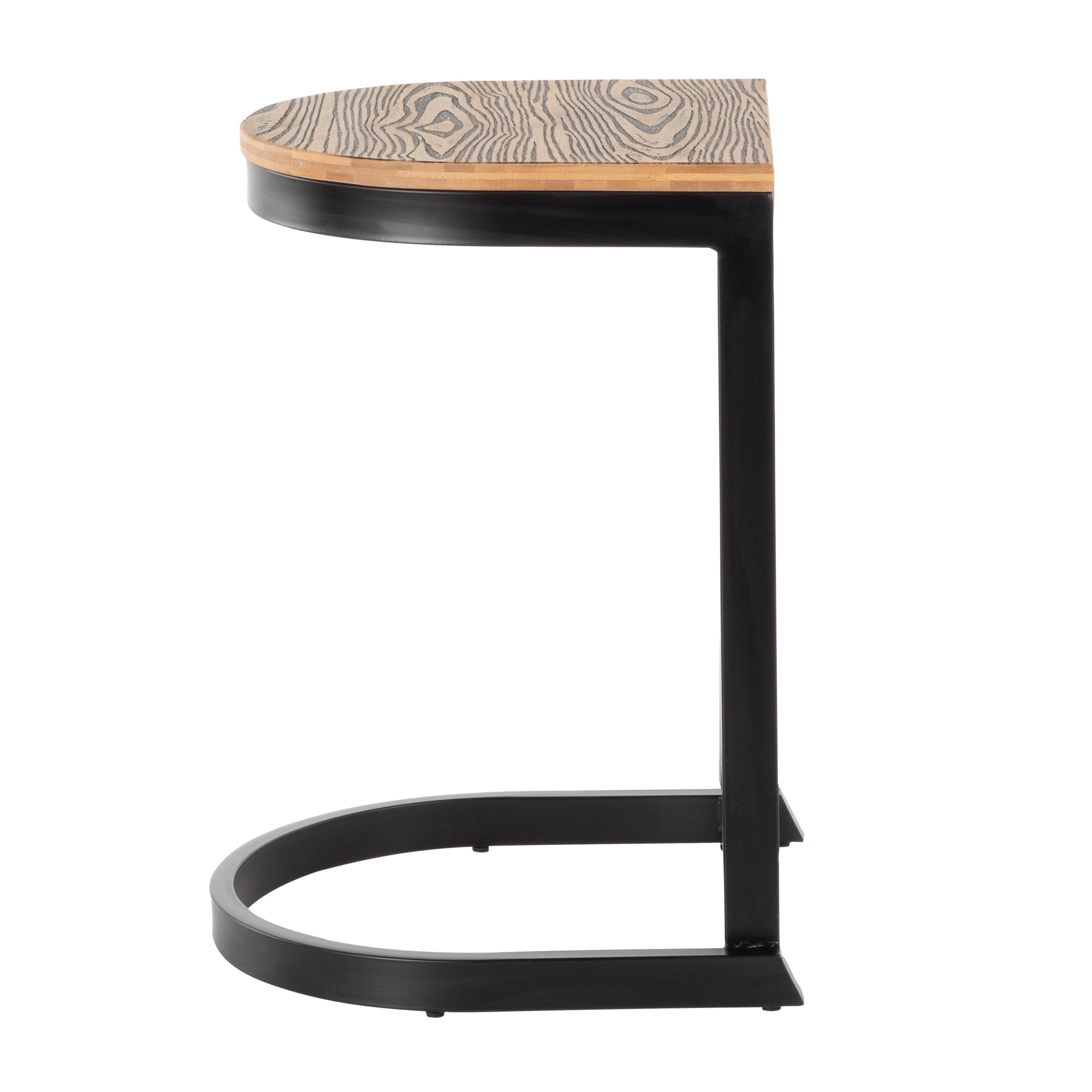 Industrial Black Metal Bamboo 24-Inch Counter Stools (Set of 2) 3 Industrial Black Metal Bamboo 24-Inch Counter Stools (Set of 2) - Image 3